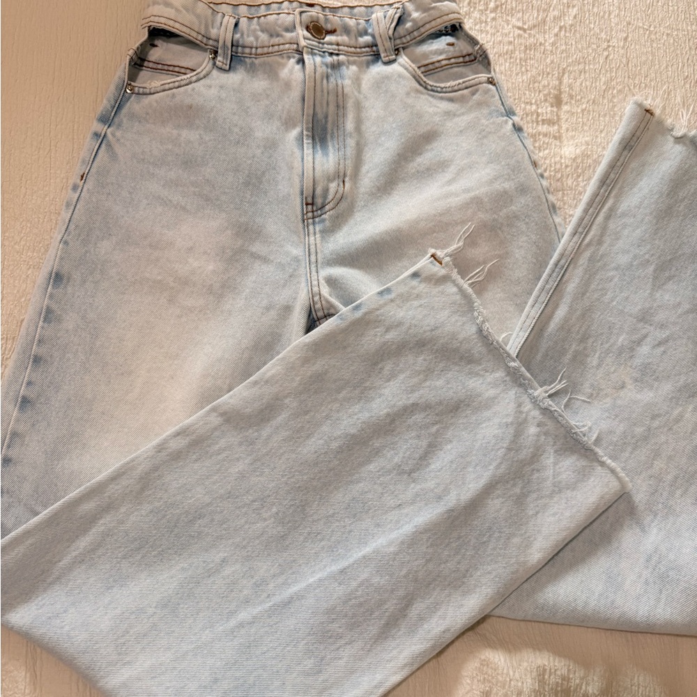 Light Blue Wide Leg Women Jeans